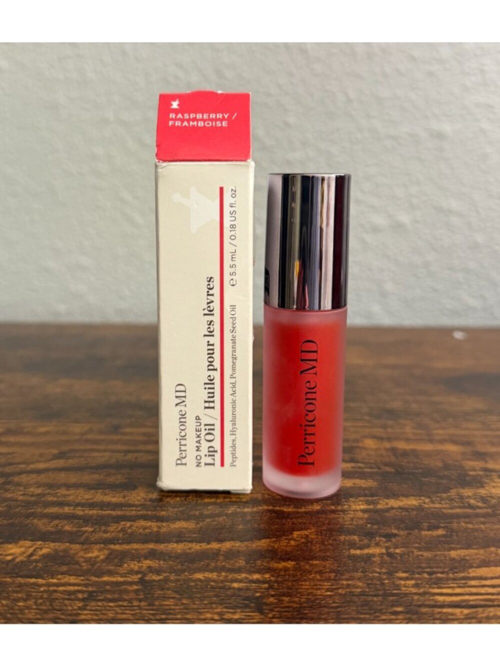Perricone MD No Makeup Tinted Lip Oil Raspberry Hydrating Lip Gloss 0.18 floz